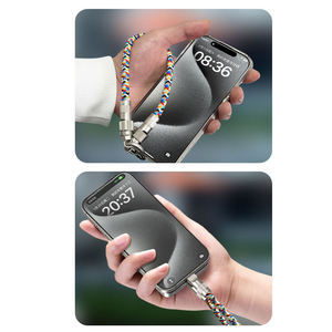 2 in 1 Phone Lanyard Type- <strong>C</strong> to Type-<strong>C</strong>/ Type-<strong>C</strong> to 8 Pin Data Cable, Multifunctional Woven PD60W Flash Charging Cable - Product Image 5