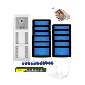 El sistema de intercomunicación de audio con control de acceso Poe Switch funciona con teléfono móvil para edificios de apartamentos múltiples