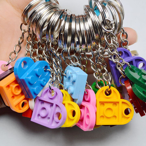 Wholesale Custom Creative <strong>Promo</strong> Building Block Keychain Toy Bricks Rectangular Acrylic Heart <strong>Key</strong> Chain - Product Image 6