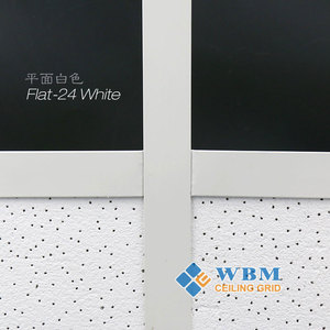 天花板格栅r工厂悬挂镀锌天花板T格栅组件/T棒钢t形天花板龙骨平深色木制三通格栅 - Product Image 5