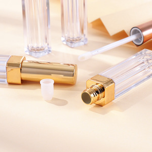 玫瑰色镀金唇釉透明方形遮瑕膏眼影液体空瓶 - Product Image 3