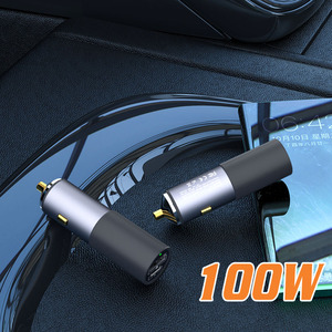 2024趋势迷你USB C 100汽车充电器快速18W PD100W QC3.0技术OTP保护电动汽车充电器适配器 - Product Image 2