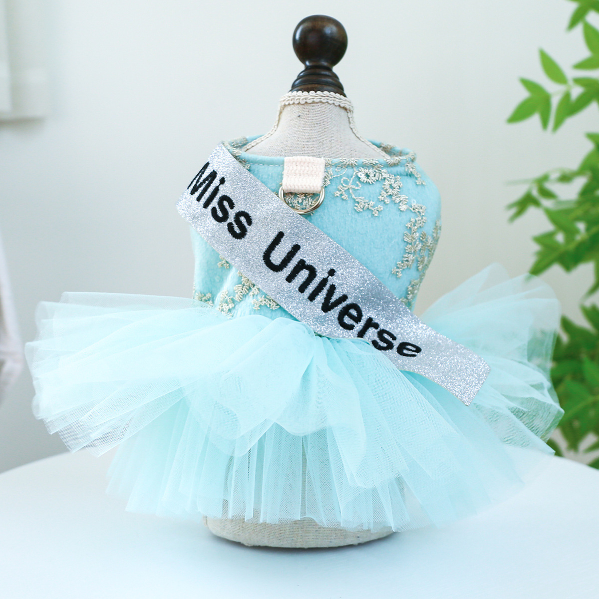 Miss Universe Dress-Blue and Green