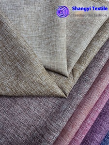 Dua warna G1415 kain Linen imitasi untuk musim semi musim panas bahan gaya polos untuk sepatu topi bagasi gaun Sofa mode - Product Image 5