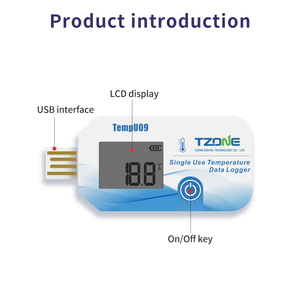 Registrador de temperatura USB TempU09, registrador de datos de temperatura de un solo uso, 32000 puntos, reportero PDF, Monitor de temperatura para almacenamiento en almacén - Product Image 5