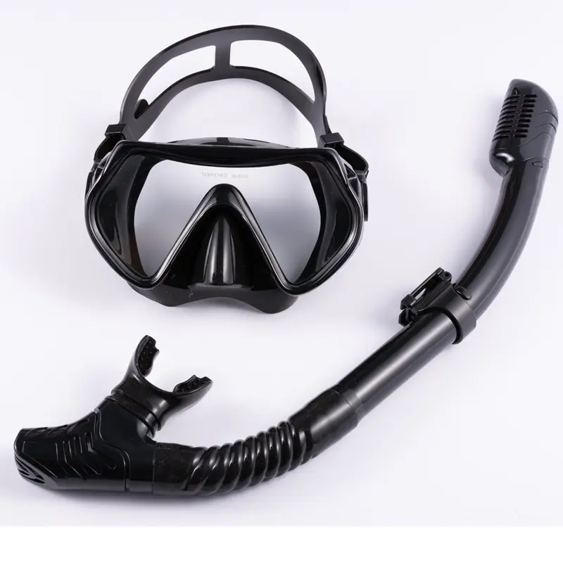 Factory Direct Diving Mask Snorkel Set Detachable Silicone Breathing Tube Scuba Swimming Goggles Glasses for Adults