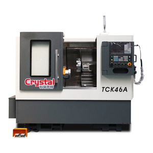 Máquina de torno TCK46A Centros de torneado de cama inclinada con mandril hidráulico Torno CNC multifuncional