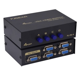 FJ-15-4C 4ポートVGA SVGAモニター共有スイッチボックス4 in 1 Out液晶PC TVモニター用 - Product Image 6