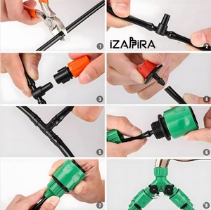 ระบบจ่ายน้ำฝนแบบไมโครระบบอัตโนมัติอุปกรณ์รดน้ำในฟาร์ม4/7สวน - Product Image 3