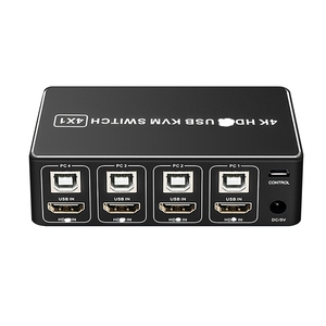 2021 HG <strong>KVM</strong> <strong>Switch</strong> HD USB 4 Port <strong>Input</strong> <strong>1</strong> <strong>Output</strong> Support 4K 60HZ With Mulpital USB