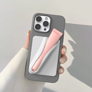 Silicone Phone Case with Adhesive Lip Gloss Holder Sticker Compatible with for <strong>Rhode</strong> Peptide Lip Treatment Lip Tint Lipstick