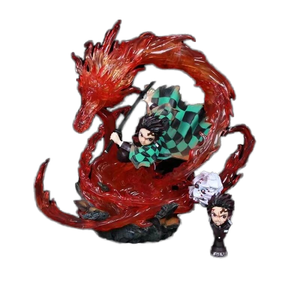 ホットアニメフィギュアおもちゃエミットライトカマドねズコタンジロウキメツのやばモデル人形悪魔殺しアクションフィギュアカマドタンジロウ - Product Image 2