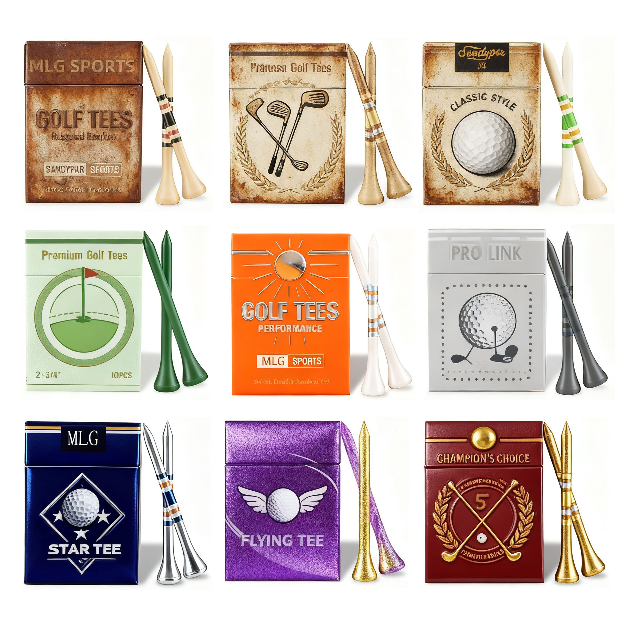 Cigarettes en tee de golf