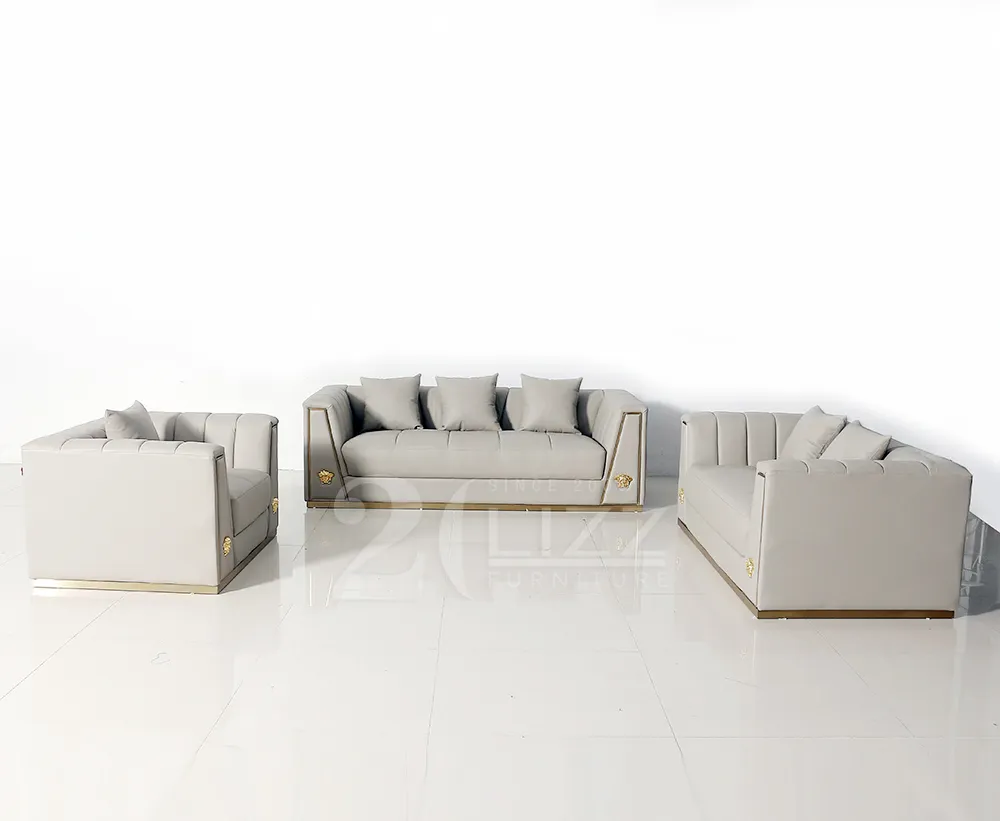 Divano componibile italiano di lusso in pelle divano moderno divanetto e sedia