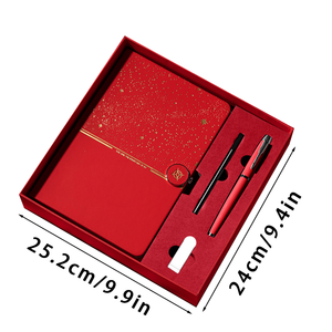 Di alta qualità A5 fibbia in metallo Multi-colore Batch misto Premium scatola regalo aziendale con U-disk diario di stampa a caldo taccuini in pelle - Product Image 6