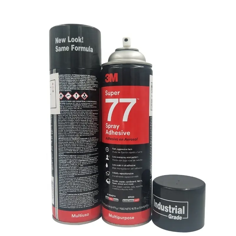 Spray multiuso 3m super 77, adesivo rápido com base em solvente