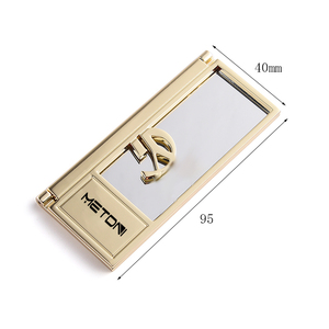 高端闪亮金色小型便携式迷你化妆镜 - Product Image 2