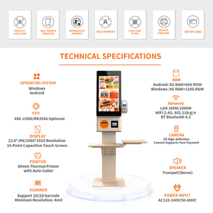 Supermarket Touch Screen Automated <strong>Self</strong>-<strong>service</strong> Checkout Payment Kiosk Machines <strong>Queue</strong> Ticketing <strong>System</strong> - Product Image 3