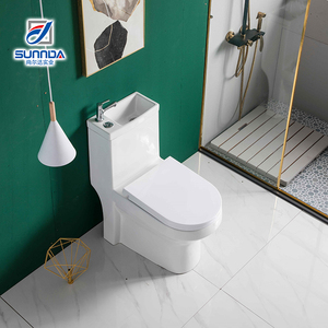 2021最新製造ワンピーストイレ洗面台洗浄手付きトップトイレ貯水槽にシンク付き - Product Image 5