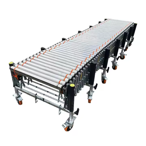Multi-wedge Belt Container Flexible Telescopic Powered Roller Conveyor Line <strong>Loading</strong> <strong>Unloading</strong> - Product Image 3