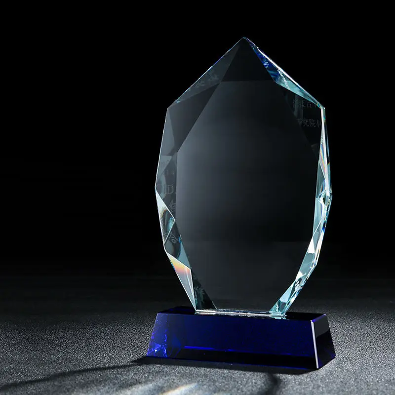 Persönlichkeit Farbdruck benutzer definierte Glas Kristall Medaillen achteckige Sonnenblume Eisberg Medaille Trophäe Souvenir Handwerk Geschenk Trophäe