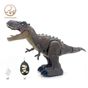 Unisex 2.4Ghz gerçekçi dinozor oyuncak çocuklar için eğitim uzaktan kumanda sprey ışık ses PVC malzeme ile komik özelliği - Product Image 2