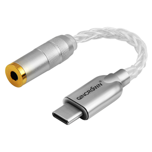 Gümüş Dac çözme ses kablosu tip-c için Apple 15 Android için küçük kuyruk ile 3.5 adaptörü için Huawei Xiaomi-PVC ceket - Product Image 1