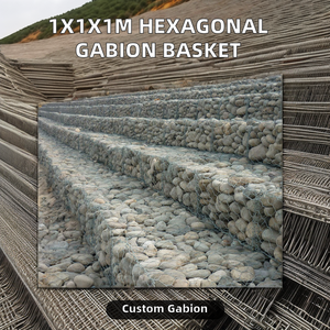 Canestro esagonale del gabbione del filo di ferro galvanizzato 1*1*1m del muro di sostegno del recinto delle gabbie saldate della rete metallica che elaborano su ordinazione disponibile - Product Image 5
