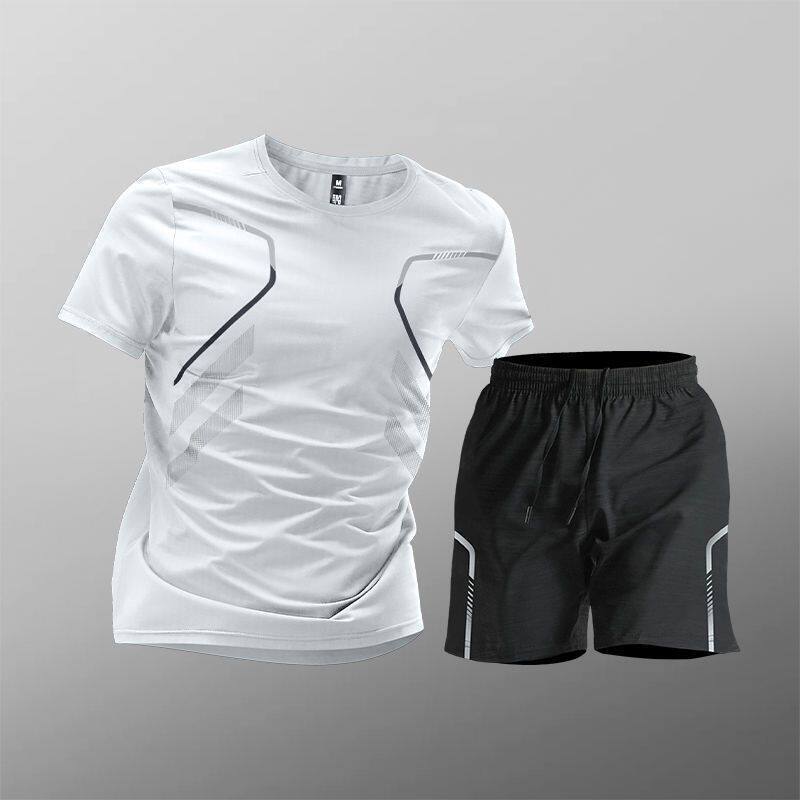 White Short Sleeve Sport Set