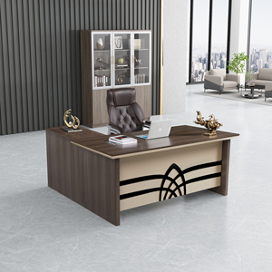 Ekintop ofis mobilyaları ceviz ahşap yönetici L masası/ofis masası masası modern