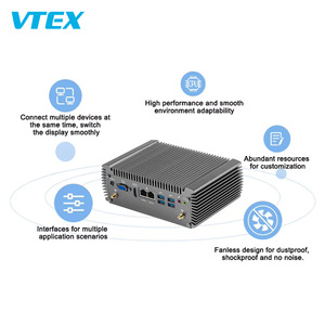 Intel I5/i7 CPU DDR4 Win/Linux 16GB 6COM Desktop Wall Compact Mini Pc Metal Case para Automação Computador Industrial Mini PC