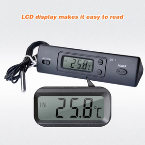 Termómetro para coche, pantalla LCD, controlador de Sensor de temperatura de reloj C/F, termostato para interior y exterior con sonda para vehículo y coche, pantalla LCD de 2 pulgadas - Product Image 6