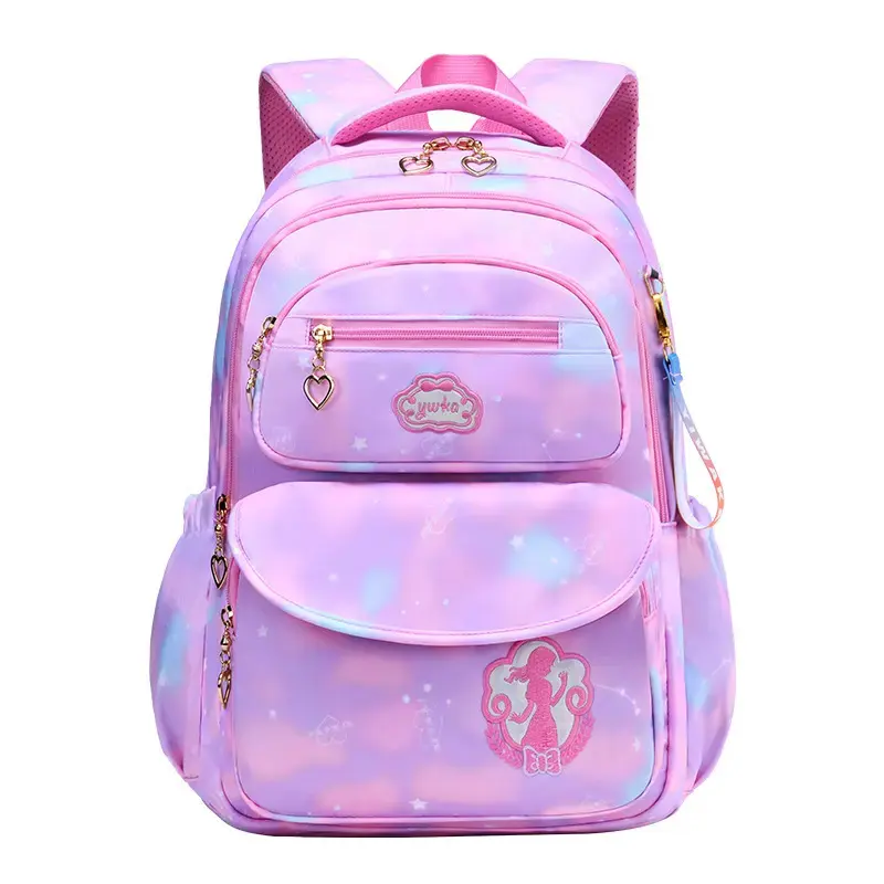2024 Best Selling Lightweight Lovely Princess Pink Schoolbag Backpack for Girl Kids Fashionable Waterproof school bags children
