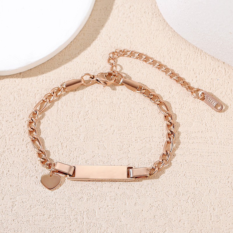 Rose gold Childrens bracelet small heart