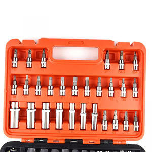OEM ODM工厂53 pcs扳手套装工具箱汽车修理套筒扳手工具红色带工具盒 - Product Image 2