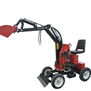 Excavadora pequeña con grapas, mini tractor, troncos, maquinaria forestal - Product Image 2