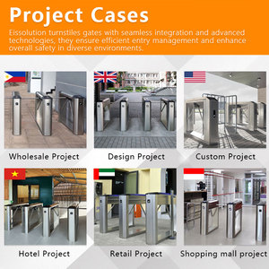 Eissolution Fingerprint Reader <strong>Access</strong> <strong>Control</strong> System Entrance Exit <strong>Tcp</strong> <strong>IP</strong> QR Code <strong>Automatic</strong> Security Biometric Tripod Turnstile - Product Image 3