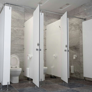 Floor Mounted Public <strong>Wc</strong> Hpl Compact Toilet Cubicle <strong>Partition</strong> - Product Image 2