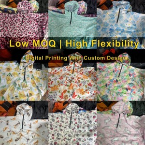 Ba-trong-một PVC tráng ngụy trang Áo mưa không thấm nước ngoài trời Poncho cho cắm trại và leo núi đi bộ đường dài quần áo - Product Image 4