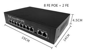 Factory Directly 4 8 <strong>16</strong> 24 Port <strong>Ethernet</strong> RJ45 POE Switch 48V 10/100MB 2 Uplink 250 Meter Network Switches for IP Camera - Product Image 2