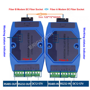 Un par RS485 a módem de fibra óptica puerto serie a módulo transceptor SC modo único RS422 RS232 Adaptador convertidor óptico - Product Image 4
