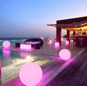 RGB LED topu kapalı açık kullanım Decra yaratıcı ışıklar ve havuz ve sahil LED topu için ortam ışıkları