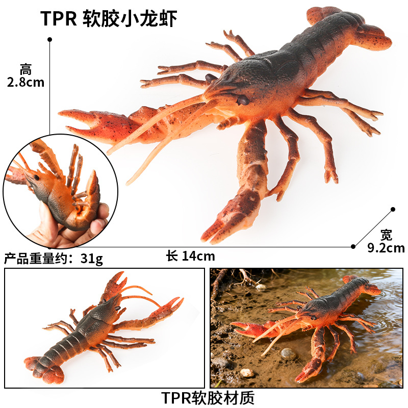 BY8089 กุ้งเครย์ฟิชเนื้อนุ่มแบบแข็ง (วัสดุ TPR)