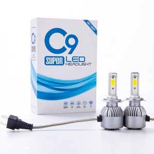 GPNE C9 COB H7 36W 6000K 360 מעלות התאמת תאורה סופר קנבוס <span class=keywords><strong>Led</strong></span> פנס 12V IP68 אוניברסלי מיני עדשת <span class=keywords><strong>Led</strong></span> פנסי <span class=keywords><strong>28W</strong></span>