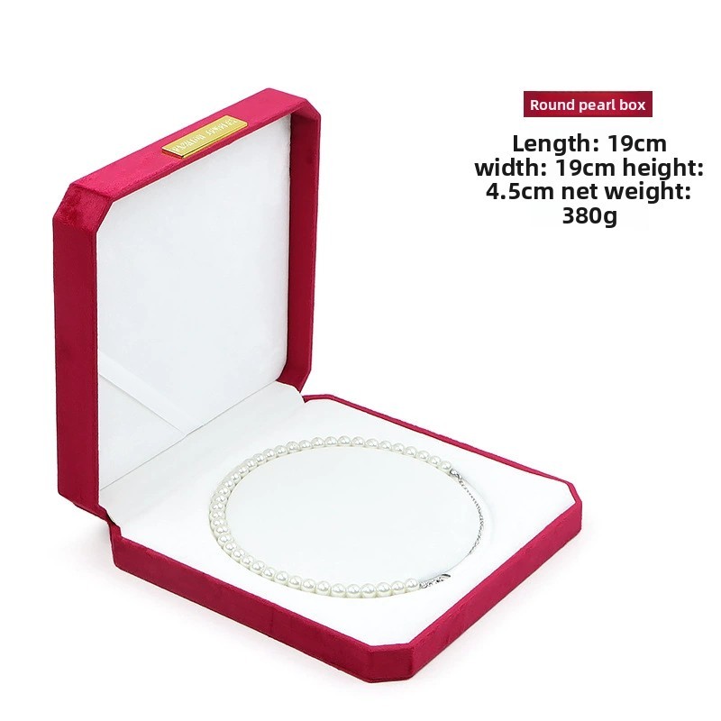 Coffret perles rouge vin