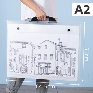 A1 Large Size Drawing Paint PP <strong>File</strong> <strong>Folder</strong> <strong>Box</strong> Case <strong>With</strong> <strong>Handle</strong> 35*25 Inch Paper Art Work Brochure A2/A3 Size Storage - Product Image 2