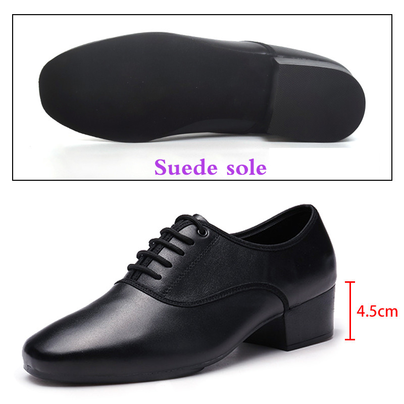 Semelle en daim noir 4,5 cm