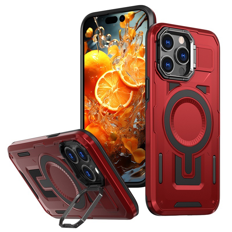 Support de lentille creux magnétique rouge