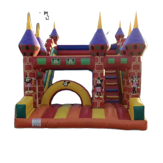 Gran oferta, castillo inflable de Mickey Mouse, castillo inflable de dibujos animados, juegos combinados