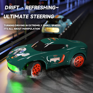 Q197 Mini masaüstü Drift RC araba 1/64 ölçekli RC Model 6 işık renkleri uzaktan kumanda ve araba entegre uzaktan kumanda sürüklenme araba - Product Image 3